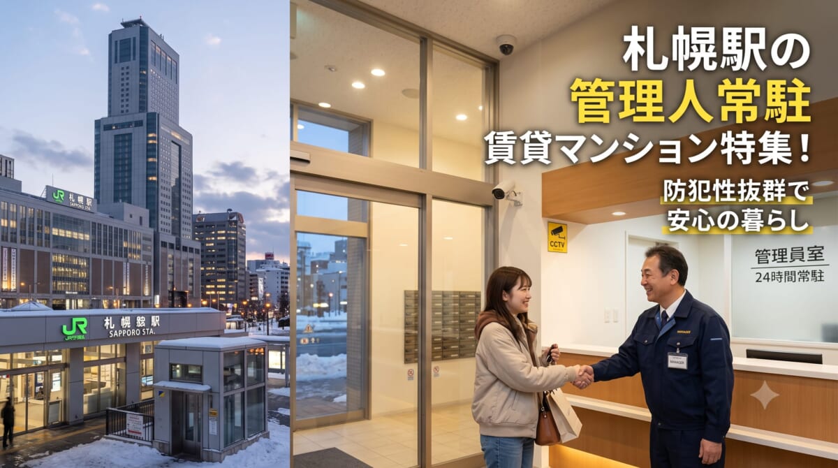 札幌駅の管理人常駐賃貸マンション特集！防犯性抜群で安心の暮らし